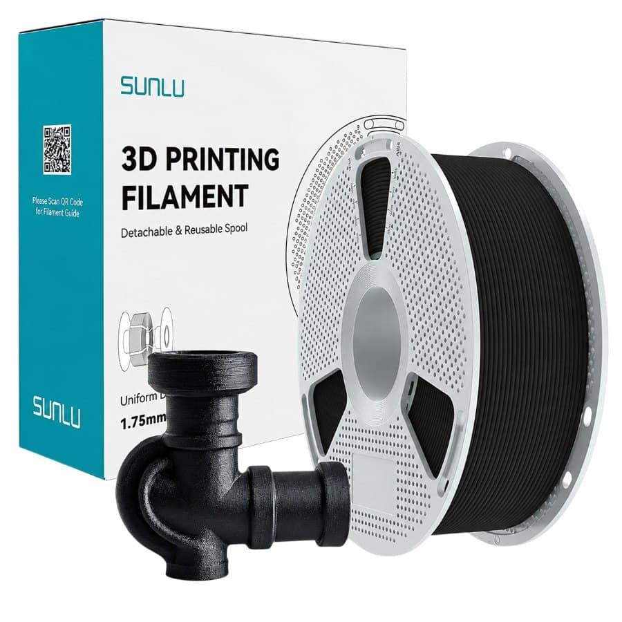 SUNLU PA6-CF Black 1 кг 1.75 мм — котушка філаменту