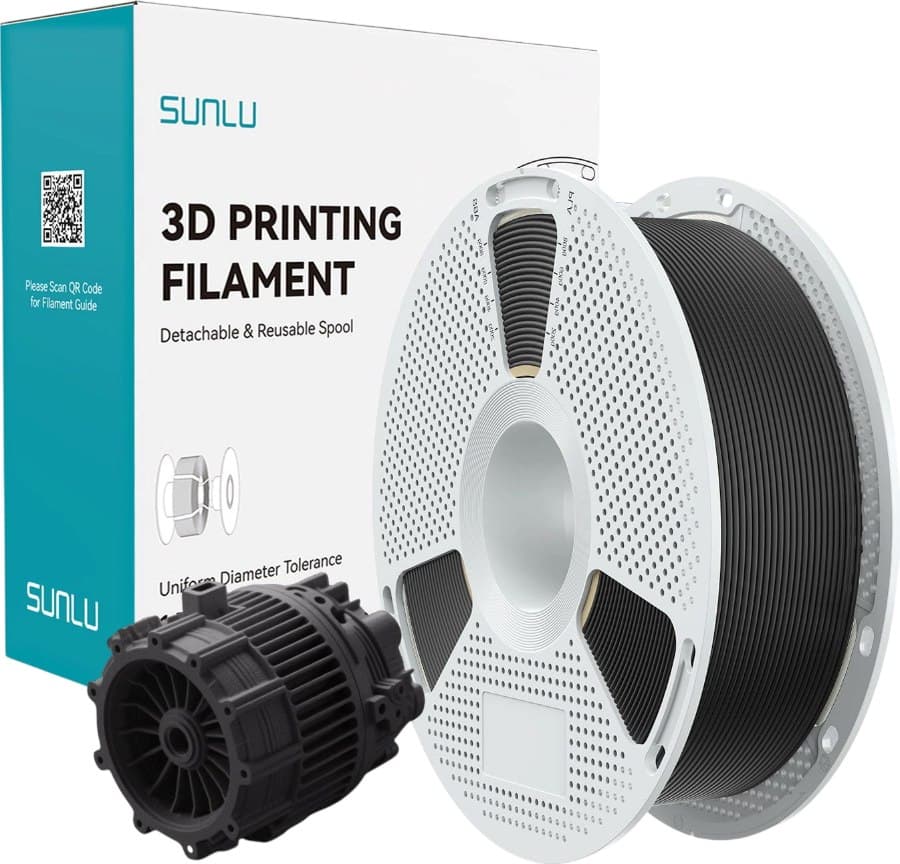 SUNLU PA6-GF Black 1 кг 1.75 мм — котушка філаменту