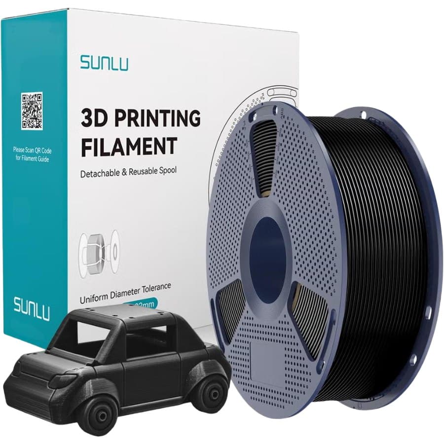 SUNLU PETG Black 1 кг 1.75 мм — котушка філаменту