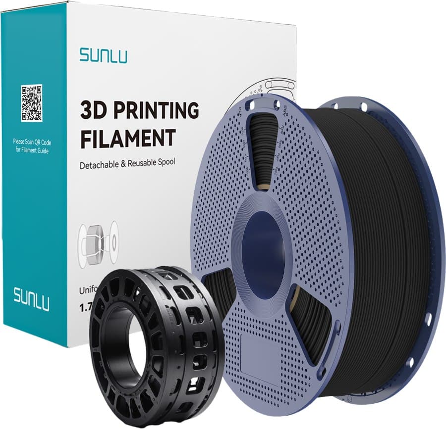 SUNLU PLA-CF Black 1 кг 1.75 мм — котушка філаменту