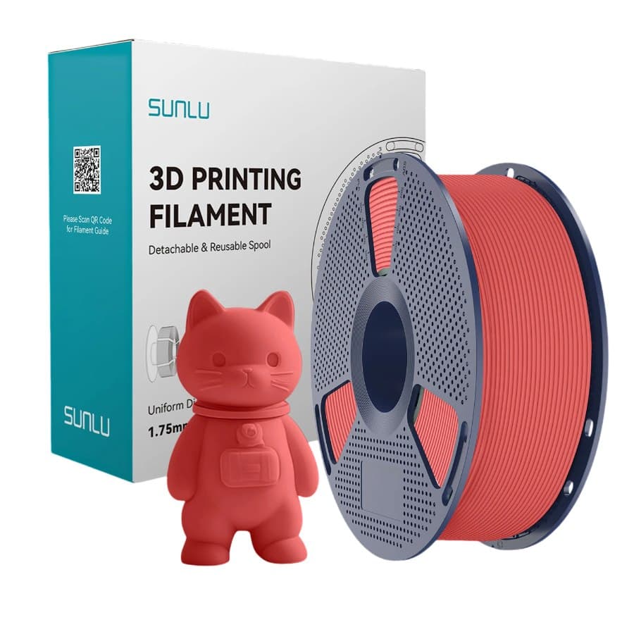 SUNLU PLA Matte Red 1 кг 1.75 мм — котушка філаменту