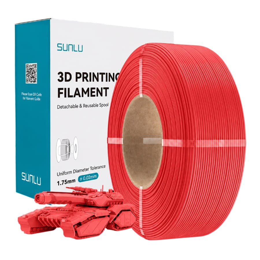 SUNLU PLA Cherry Red Refill 1 кг 1.75 мм — котушка філаменту