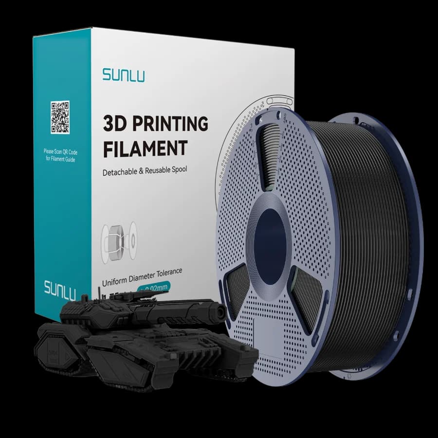 SUNLU PLA Black 1 кг 1.75 мм — котушка філаменту