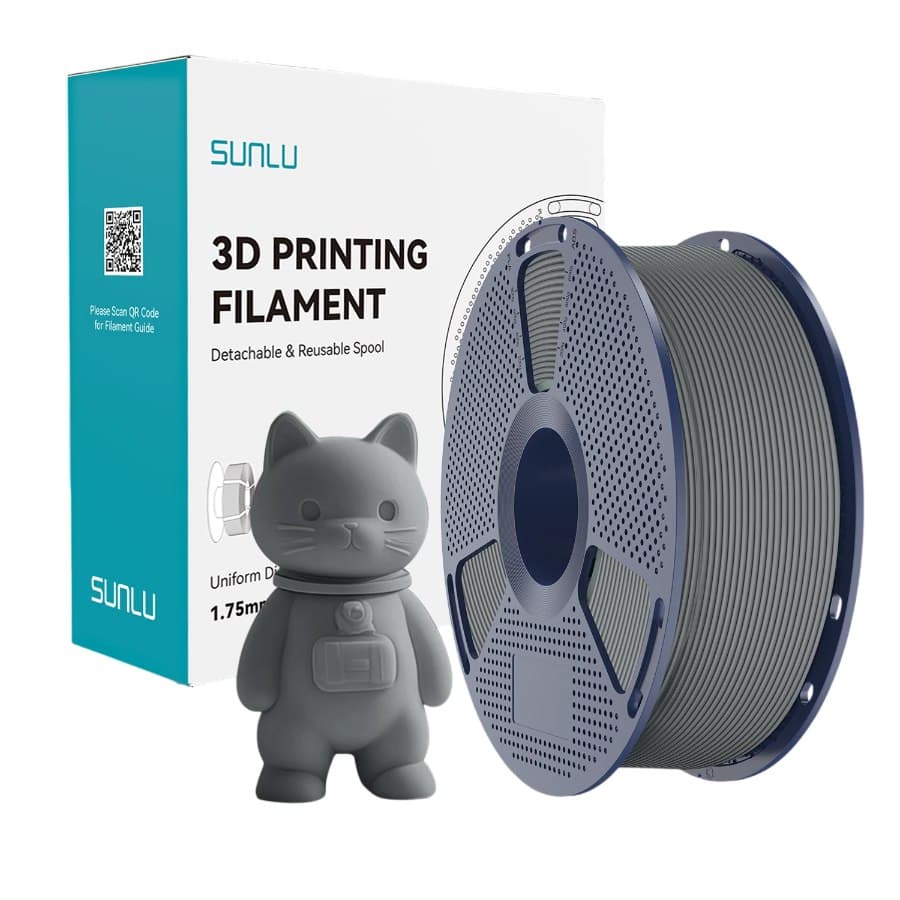SUNLU PLA Matte Grey 1 кг 1.75 мм — котушка філаменту