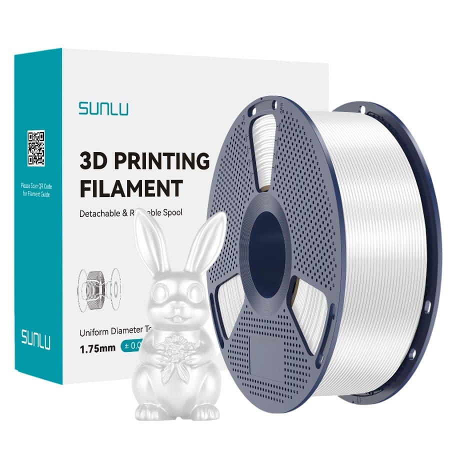 SUNLU Silk PLA+ White 1 кг 1.75 мм — котушка філаменту