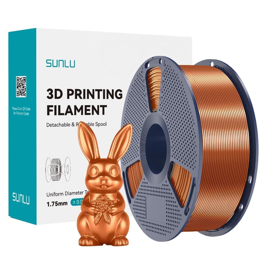 SUNLU Silk PLA+ Red Copper 1 кг 1.75 мм — котушка філаменту