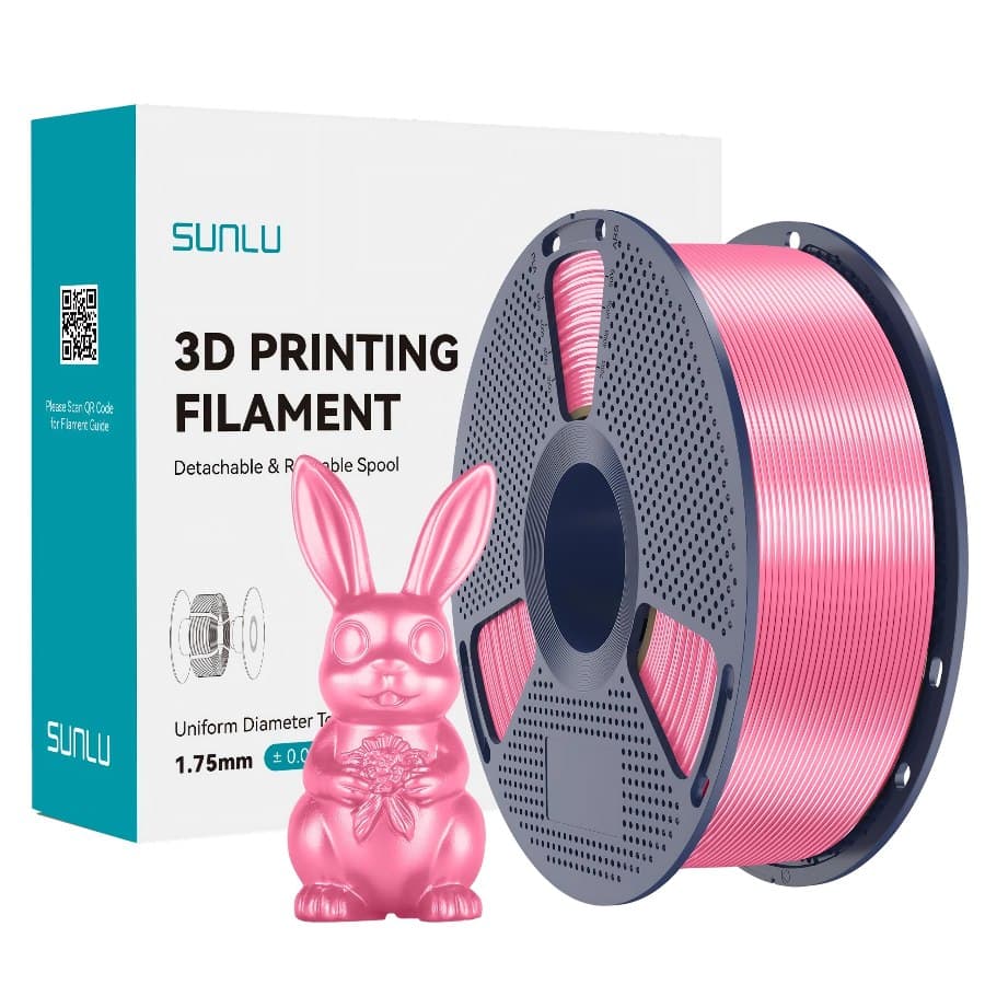 SUNLU Silk PLA+ Pink 1 кг 1.75 мм — котушка філаменту