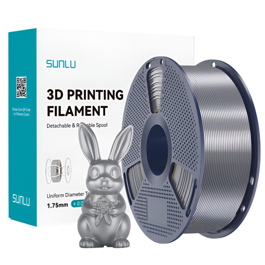 SUNLU Silk PLA+ Grey 1 кг 1.75 мм — котушка філаменту