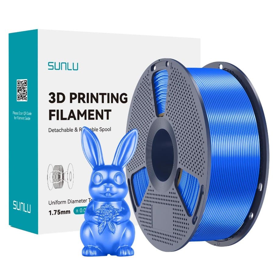 SUNLU Silk PLA+ Blue 1 кг 1.75 мм — котушка філаменту