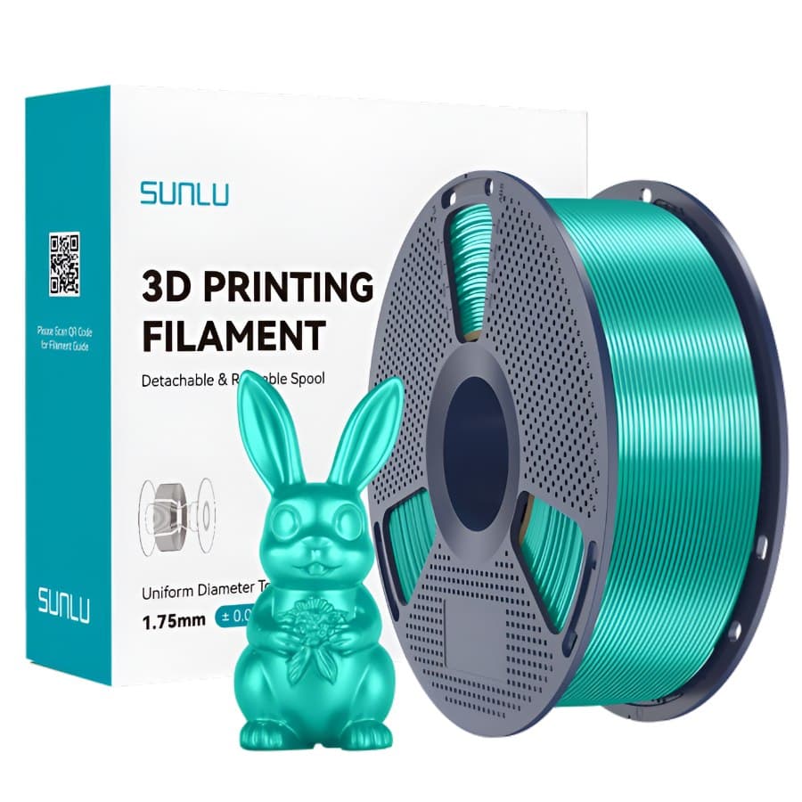 SUNLU Silk PLA+ Green 1 кг 1.75 мм — котушка філаменту